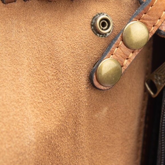 Patricia Nash Torri Purse Tooled Leather Clutch Convertible Crossbody Bag Brown - Picture 9 of 12